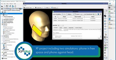 Dynamic Matched Antenna Using XFdtd’s Schematic Editor Image