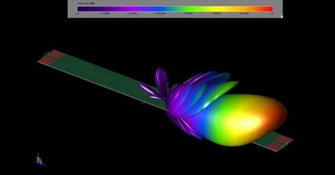 Simulating a Beam Scanning Substrate Integrated Waveguide Leaky Wave Antenna in XFdtd Image