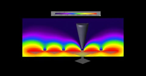 Touchscreen 3x4 Diamond Simulation with XF's Electrostatic Solver Image