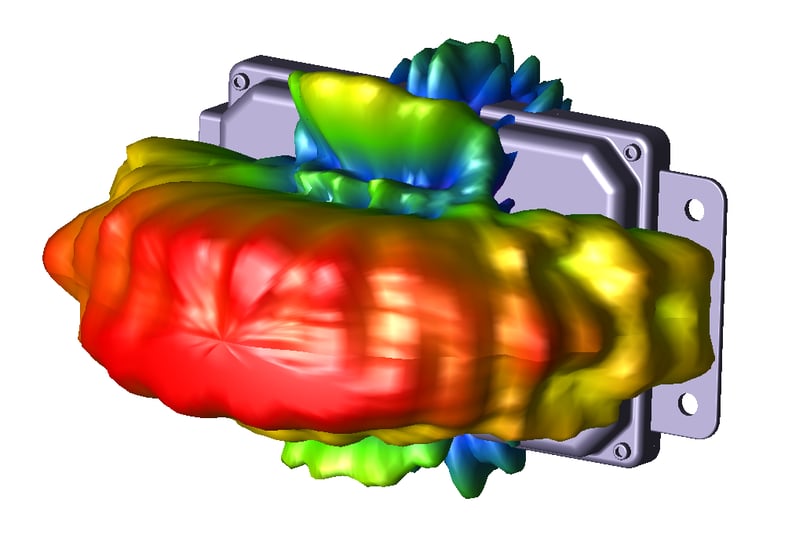 EM Simulation of Automotive Radar Mounted in Vehicle Bumper | Remcom