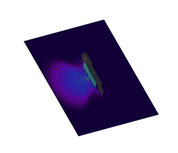 Time-domain fields show interactions within the sensor.