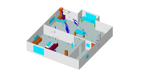 Using WaveFarer Radar Simulation Software to Predict How Waves Propagate in an Indoor Environment Image