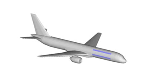 Antenna Coupling Simulation for Aircraft Circular Patch Antennas Image