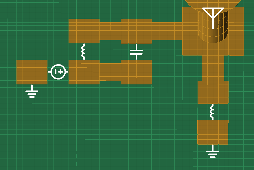 Lumped circuit elements connected directly in FDTD mesh will be optimized.