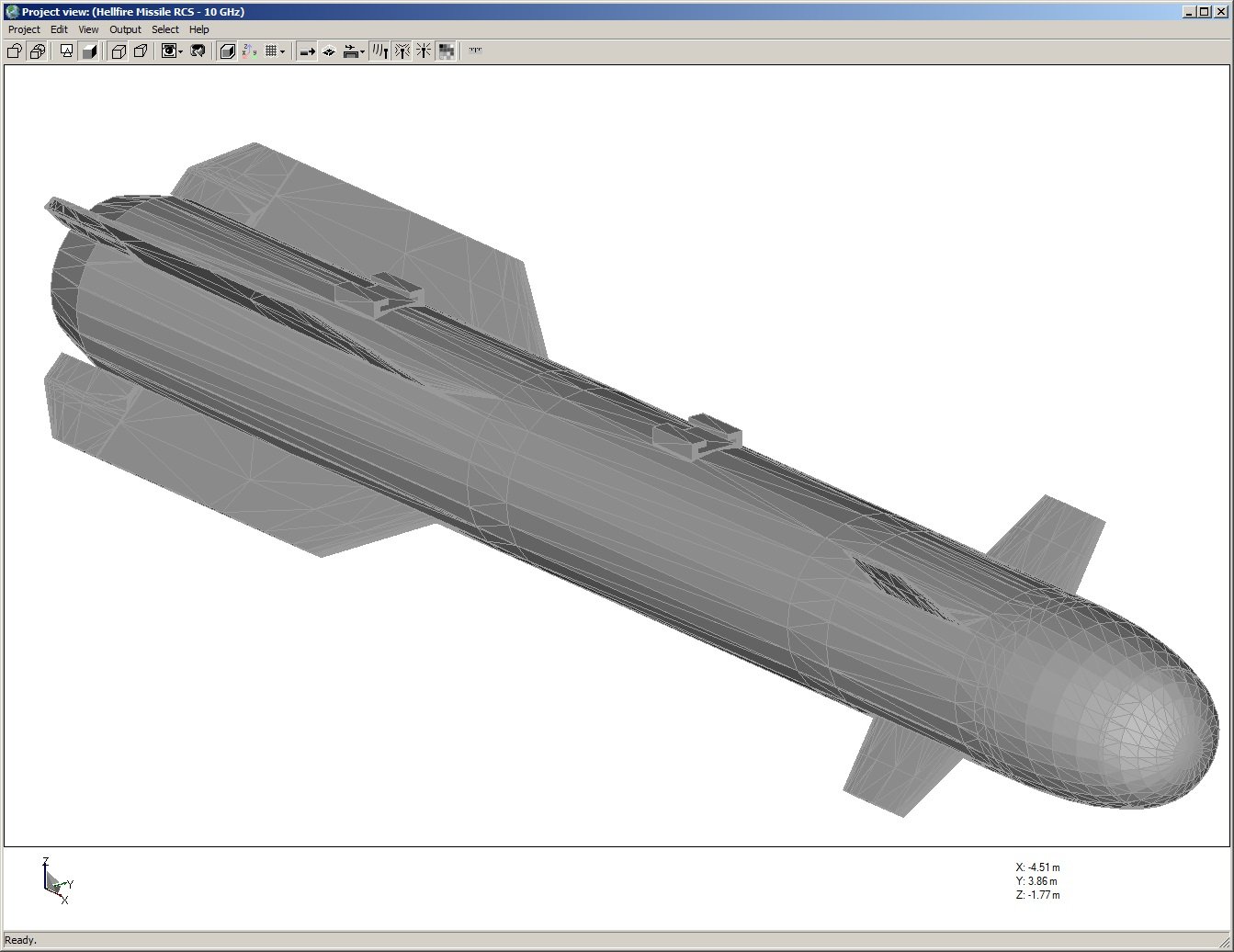 Figure 1: Hellfire missile geometry