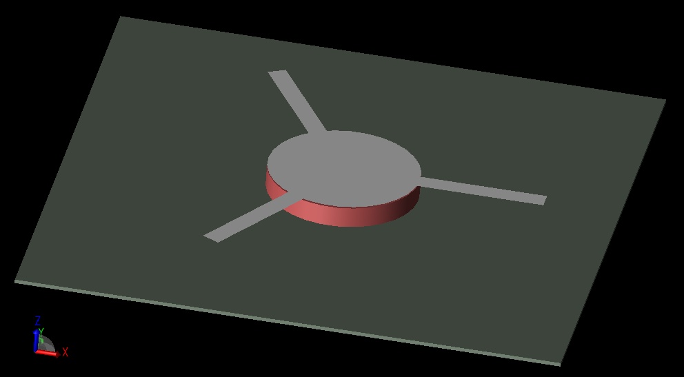  Figure 1: Ferrite circulator structure.