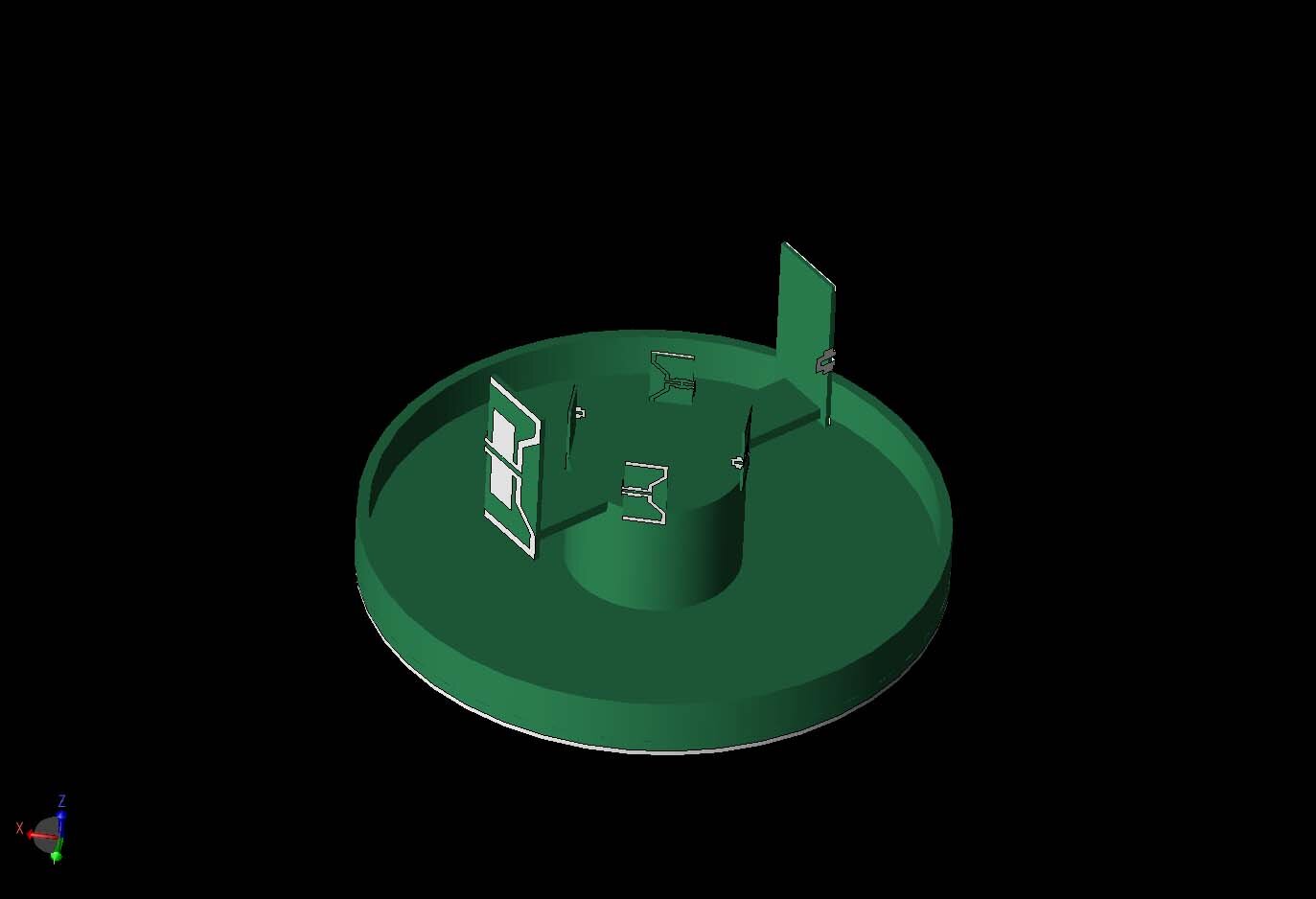 Figure 2: The internal antenna arrays of the WiFi router are shown with covering parts removed.