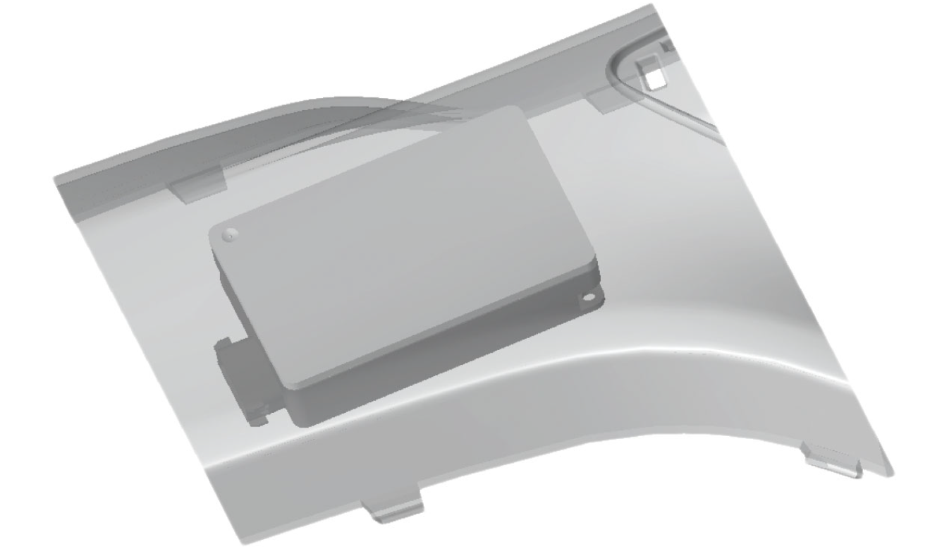 Figure 5: Sensor mounted behind fascia