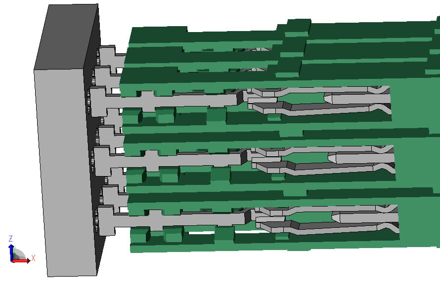 Figure 2: XFdtd connector example of a 3D model