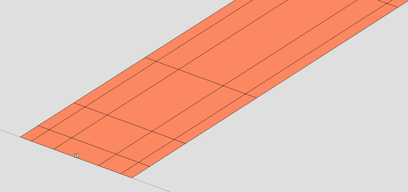 Fig. 3: Sonnet planar 3D MoM stripline subsectioning