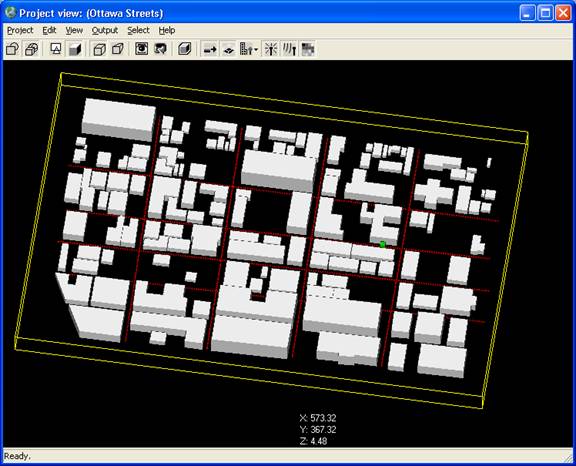 Figure 1. Project view of Ottawa with transmitter and receiver sets