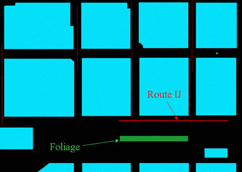 Figure 3. Receiver routes and base station locations. 