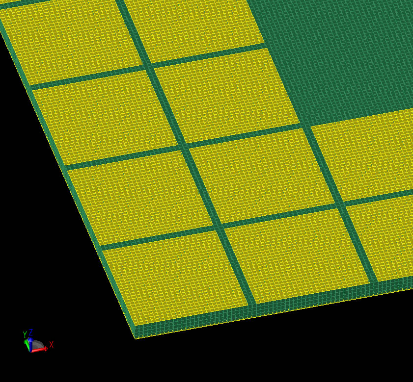  Figure 5: Mesh representation of EBG reflector.