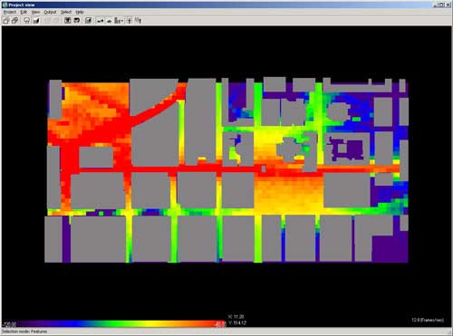 Figure 16 . Surface area plot of the Helsinki received power at 900 MHz.