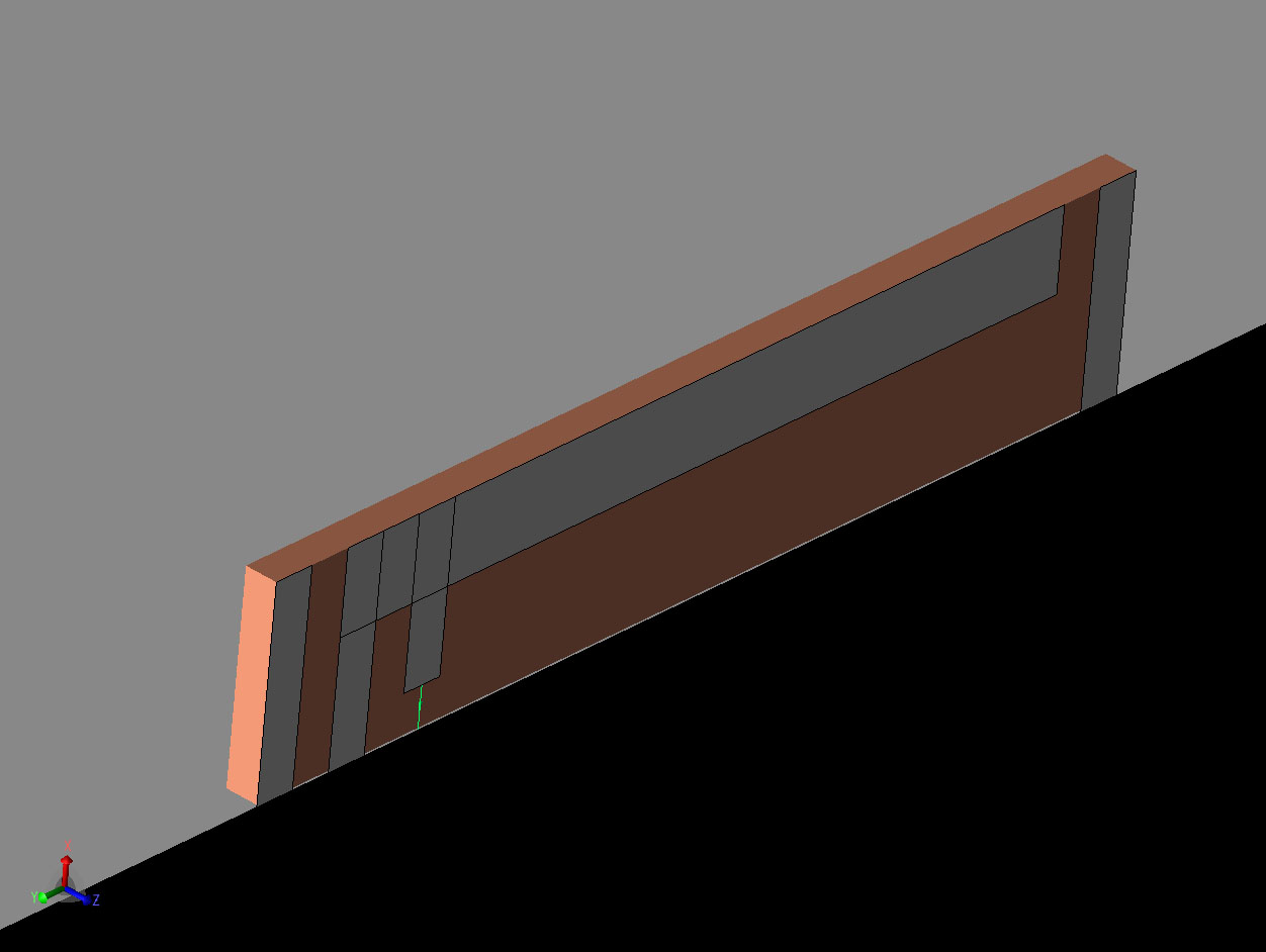 Figure 1: CAD view of the antenna geometry in XF7.