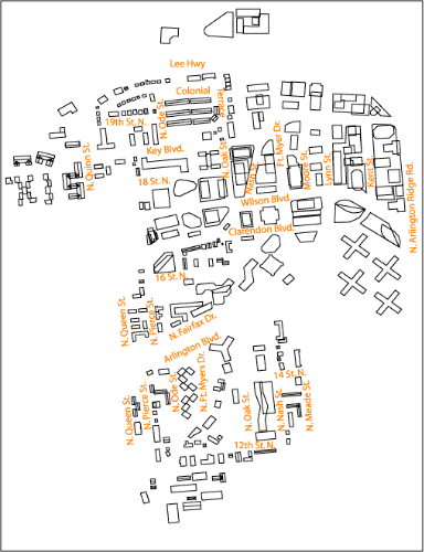 Figure 3: Building Geometry for Rosslyn, Virginia.