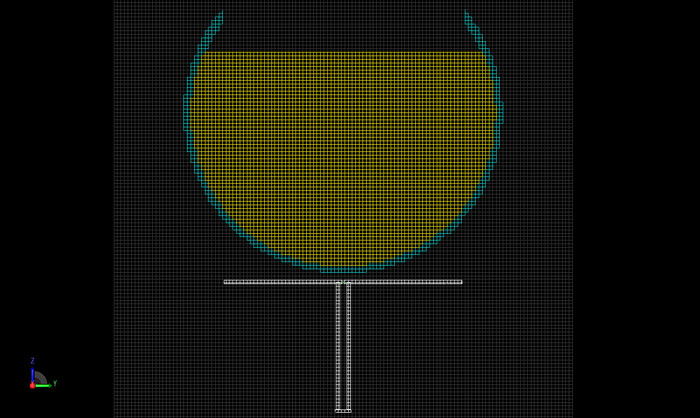 Figure 4 -&nbsp;A cross-sectional view of the mesh.