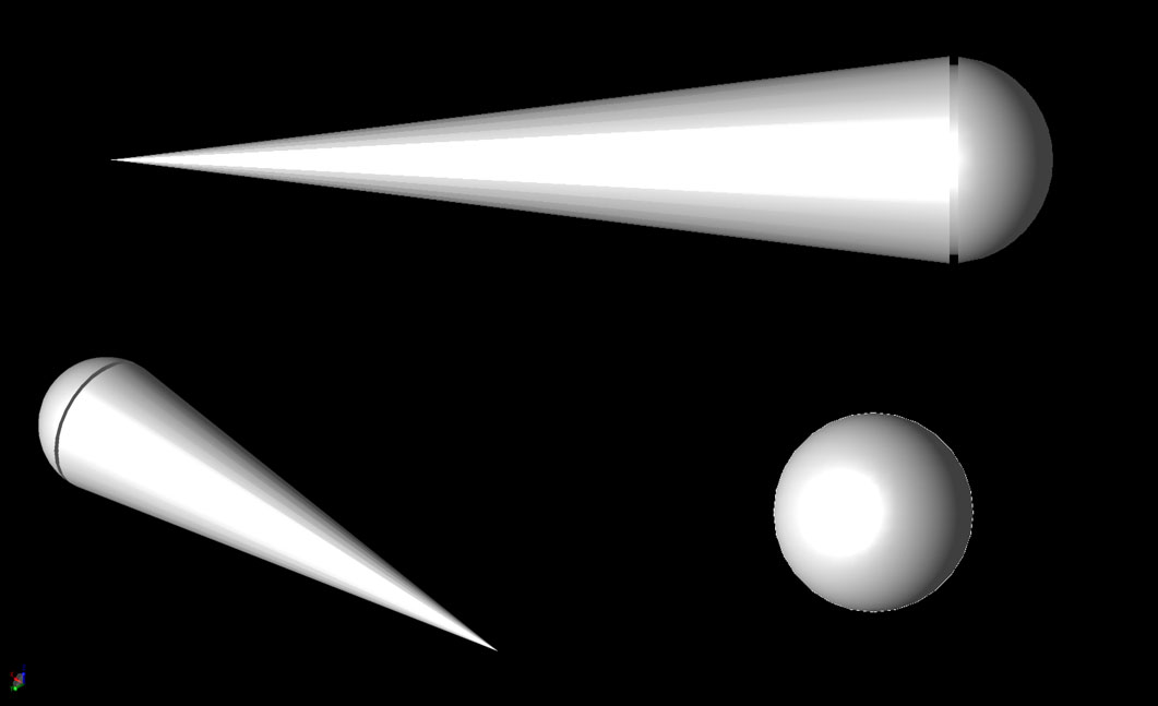 Figure 4The Cone-Sphere with Gap geometry.