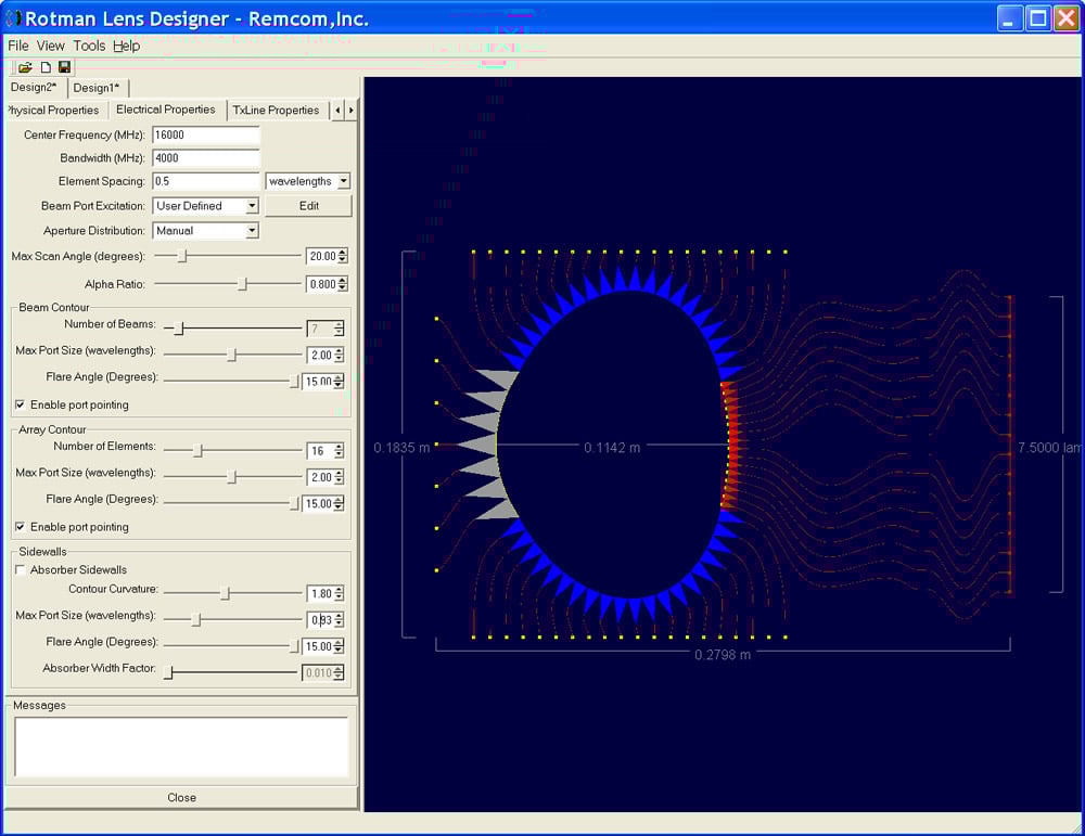  Figure 8: Thin transmission lines for tuned Design 2.