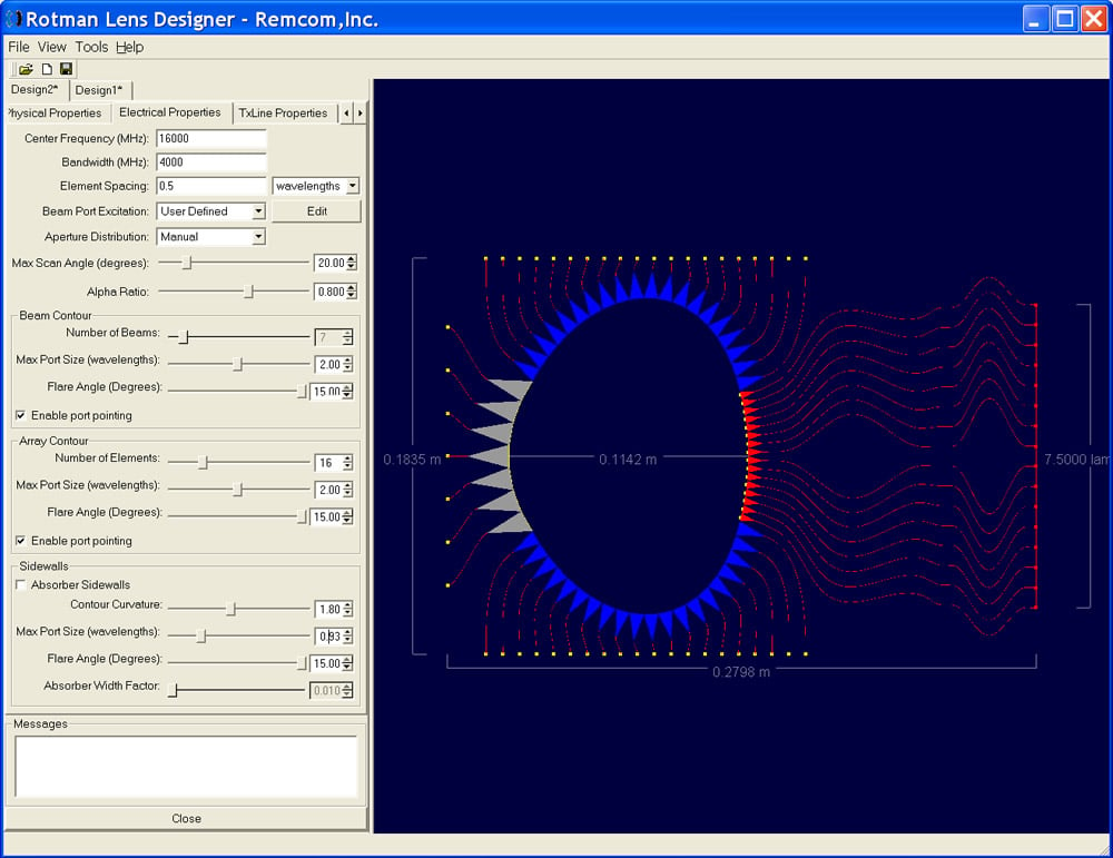  Figure 8: Thin transmission lines for tuned Design 2.