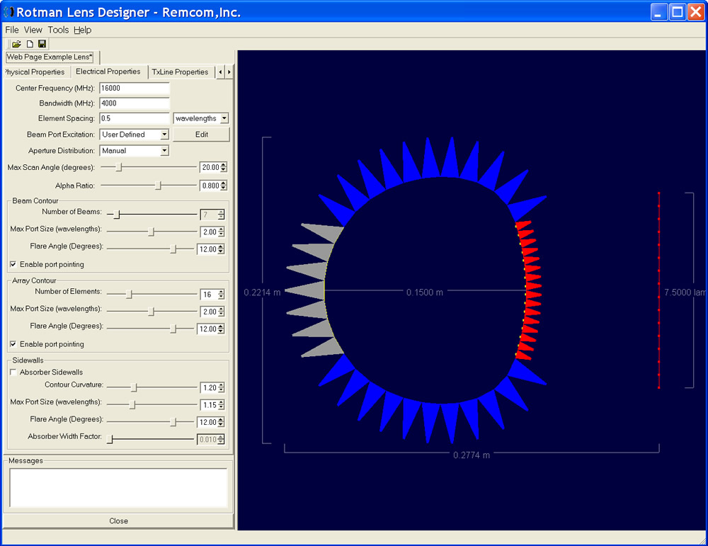  Figure 5: Tuned lens for Design 1.