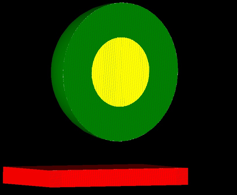 Figure 2: Cross section of geometry with mesh