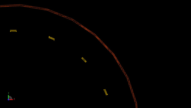 Figure 2: PrOGrid and XACT mesh of a portion of the coil geometry.