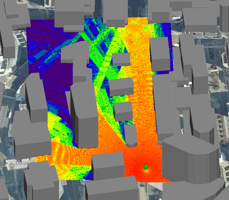 Figure 5: Field map showing the coverage over an area of the scene.