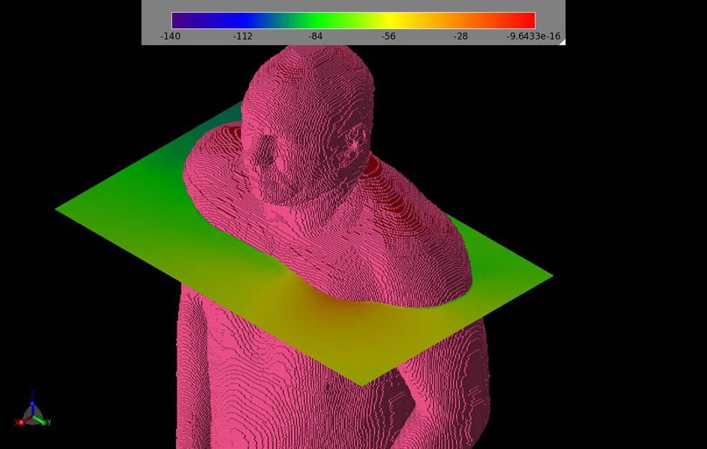  Figure 12: A slice of frequency domain fields through the chest.