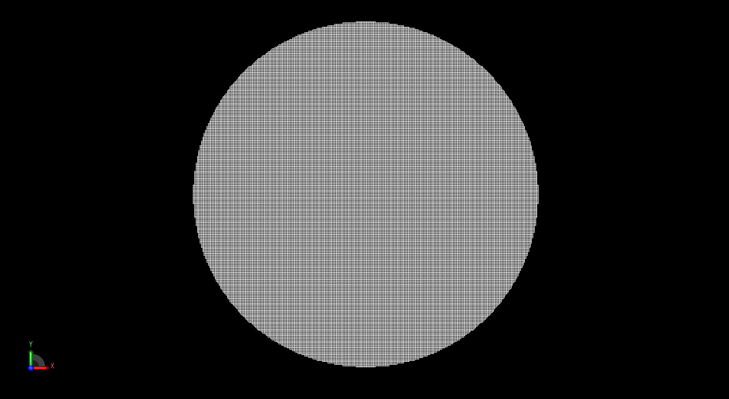 Figure 2The sphere shown meshed in the FDTD grid at a cell size of 1 mm.