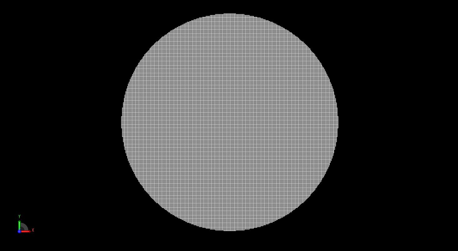 Figure 2The sphere shown meshed in the FDTD grid at a cell size of 1 mm.