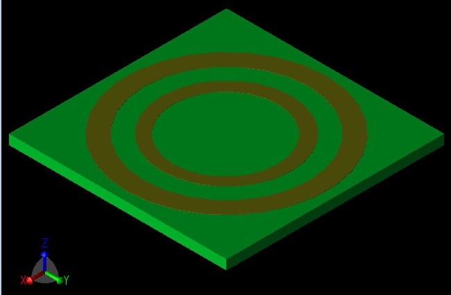 Figure 3: Unit cell of Case I: FSS structure.