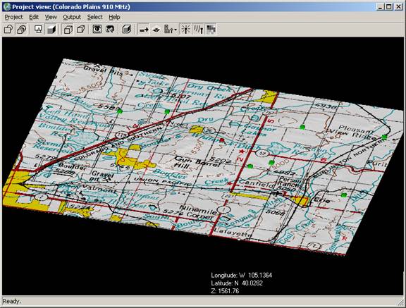 Figure 4 . Terrain with imported image of the surrounding area