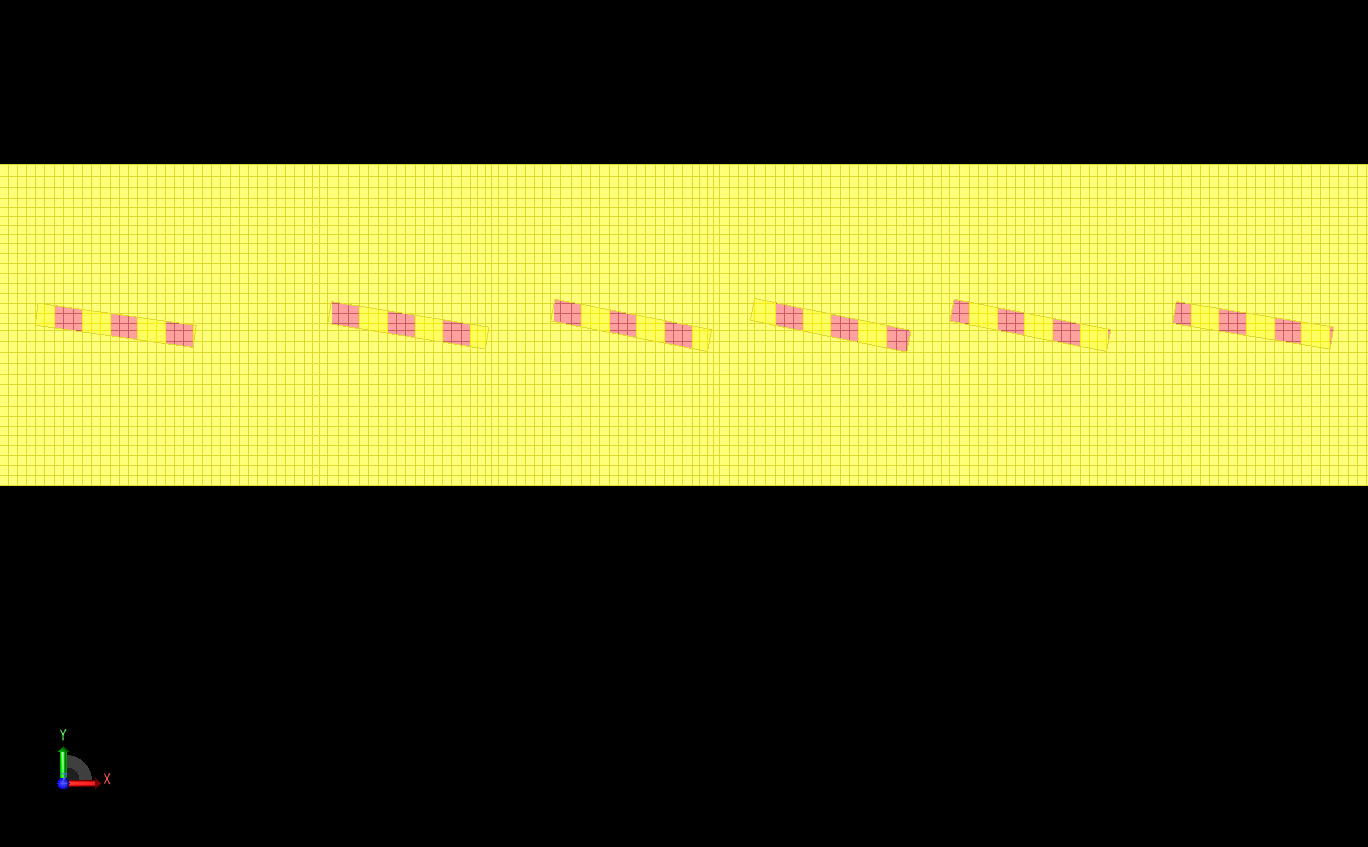 Figure 2Detailed view of the XACT-meshed rotated slots of the device.