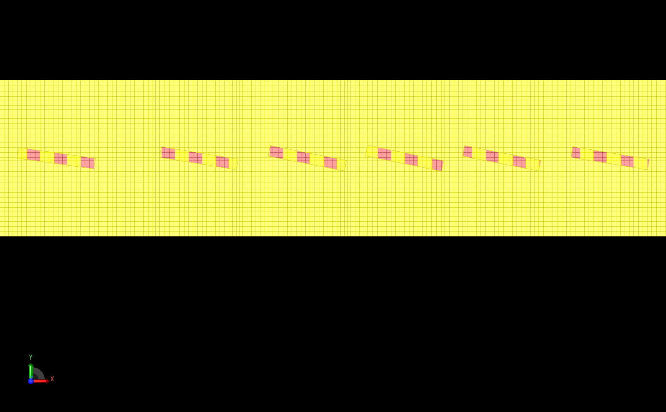 Figure 2Detailed view of the XACT-meshed rotated slots of the device.