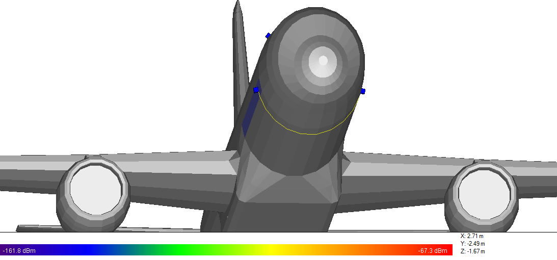 Figure 8: Ray paths between transceivers 1 and 4 (S14 & S41).