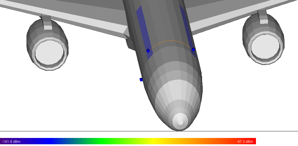 Figure 9: Ray paths between transceivers 2 and 3 (S23 & S32).